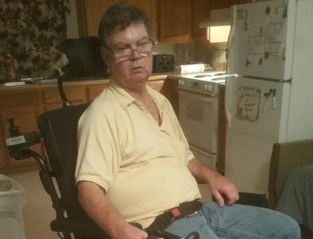 George, Project MEND client, received a refurbished power chair through our Project MEND Veterans program